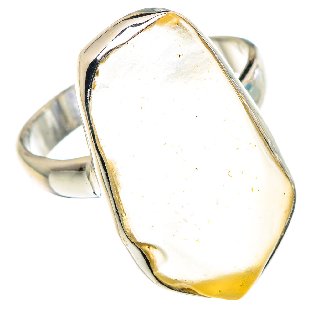 Libyan Desert Glass Rings handcrafted by Anasilvercos - RING90513 - Photo 2