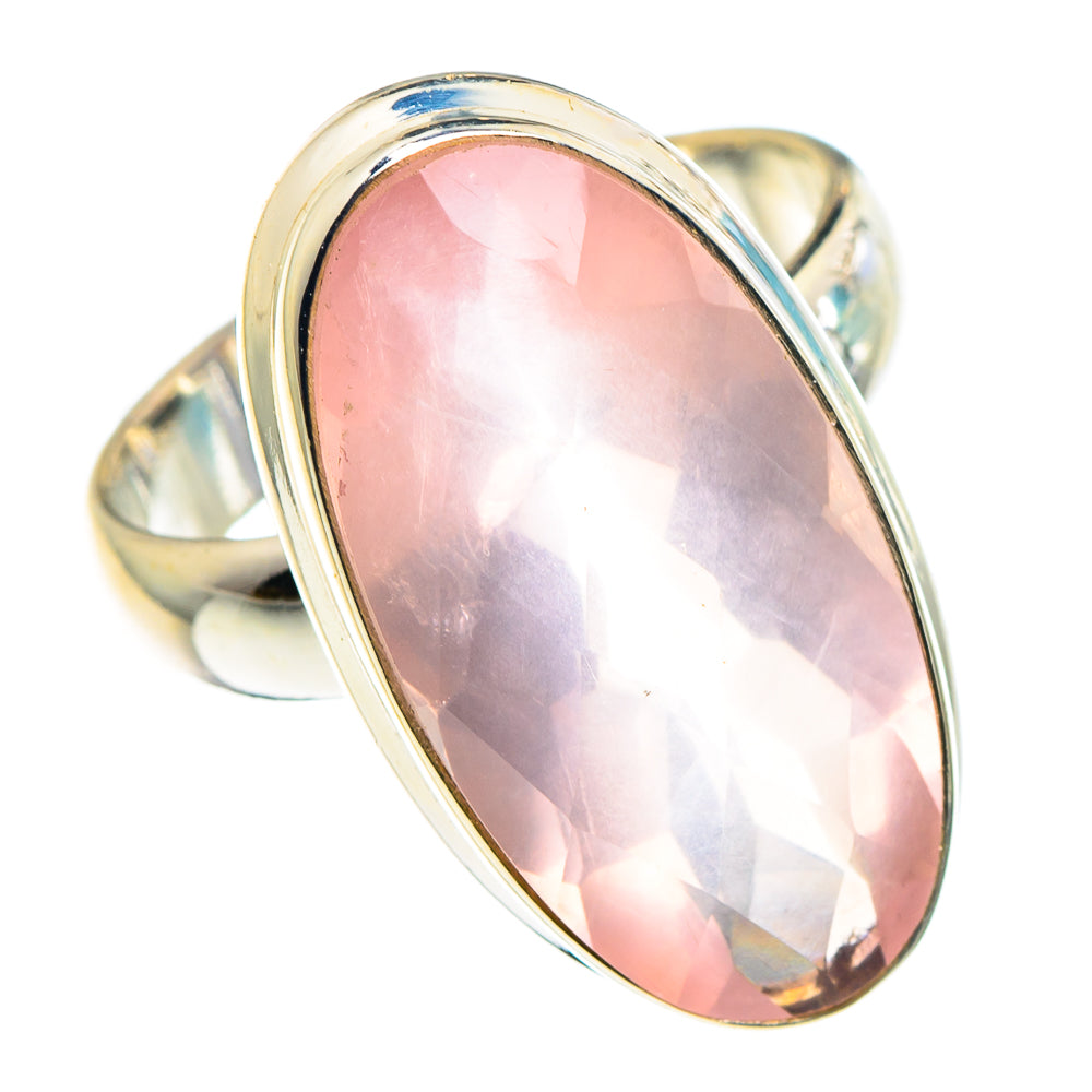Rose Quartz Rings handcrafted by Anasilvercos - RING90514