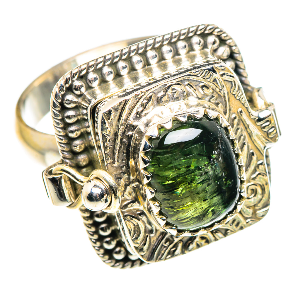 Green Tourmaline Rings handcrafted by Anasilvercos - RING90550