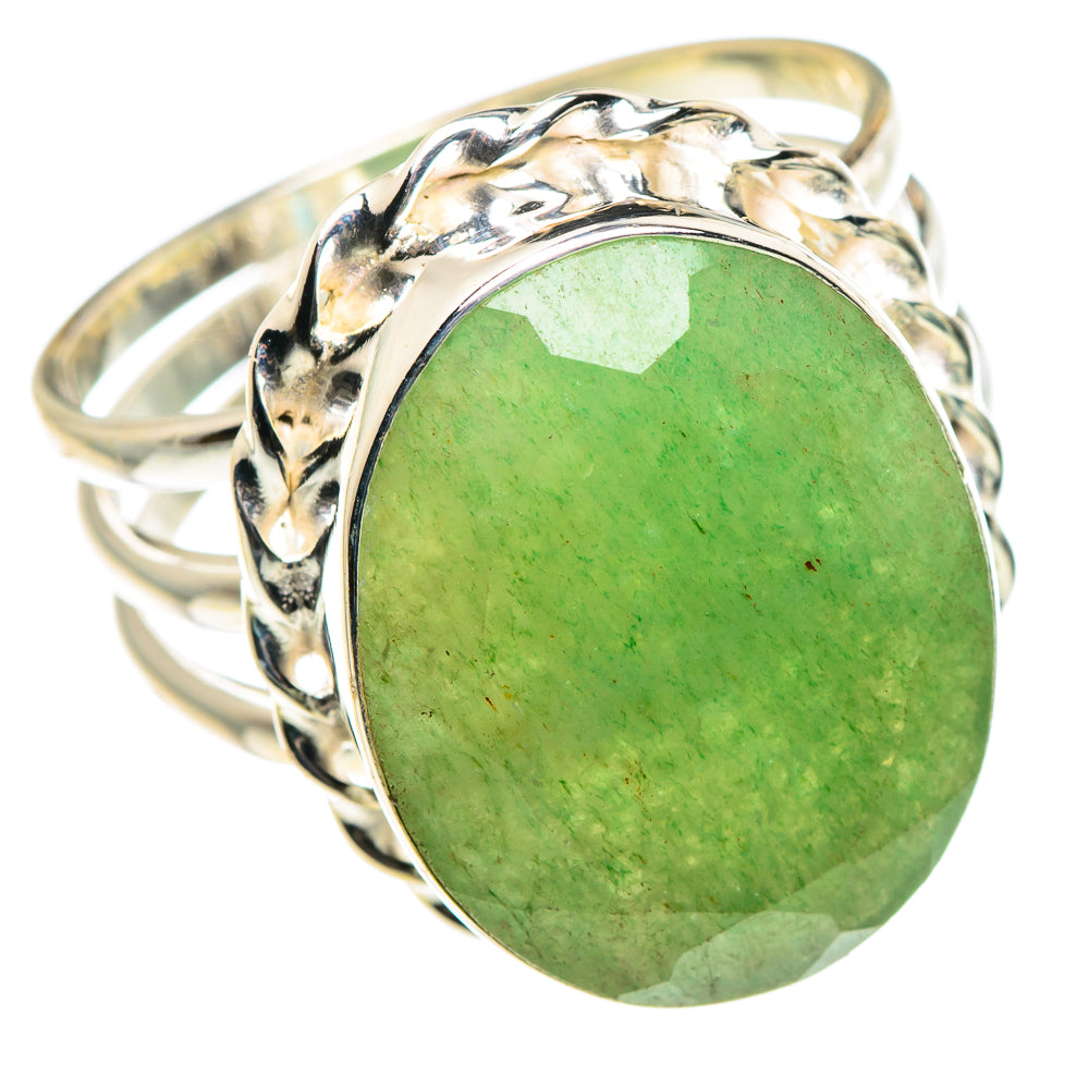 Green Aventurine Rings handcrafted by Anasilvercos - RING90553