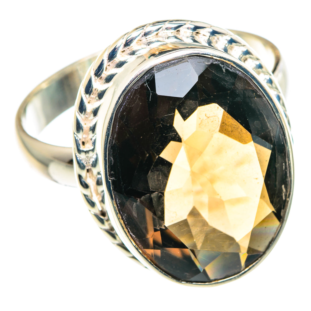 Smoky Quartz Rings handcrafted by Anasilvercos - RING90556