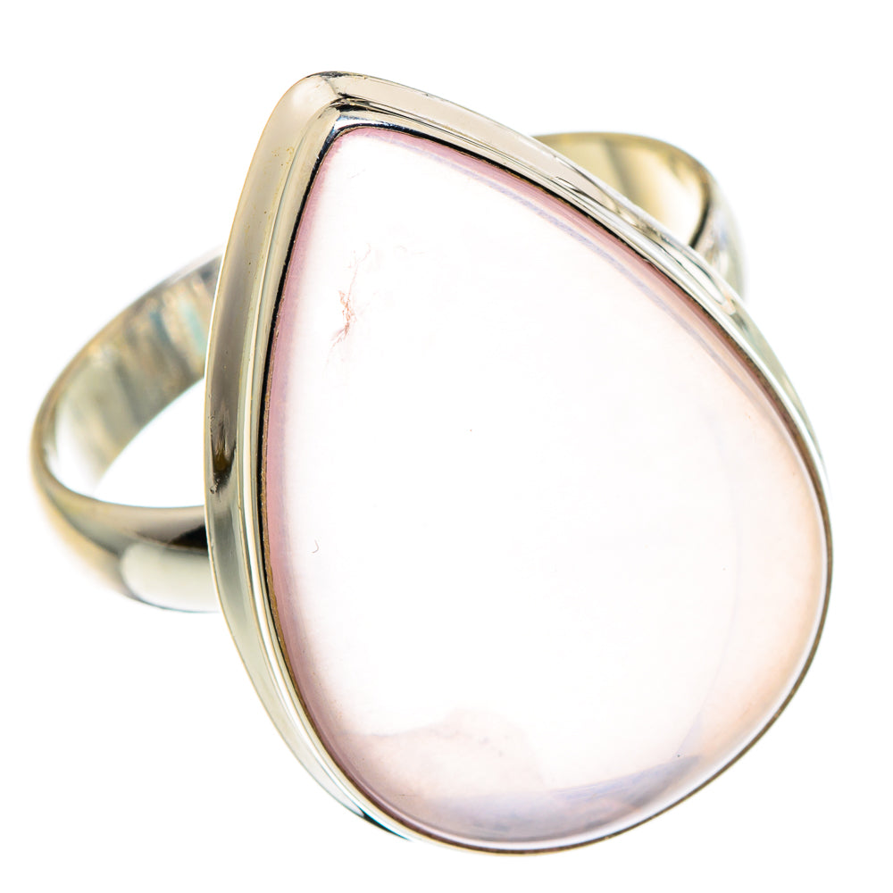 Rose Quartz Rings handcrafted by Anasilvercos - RING90567