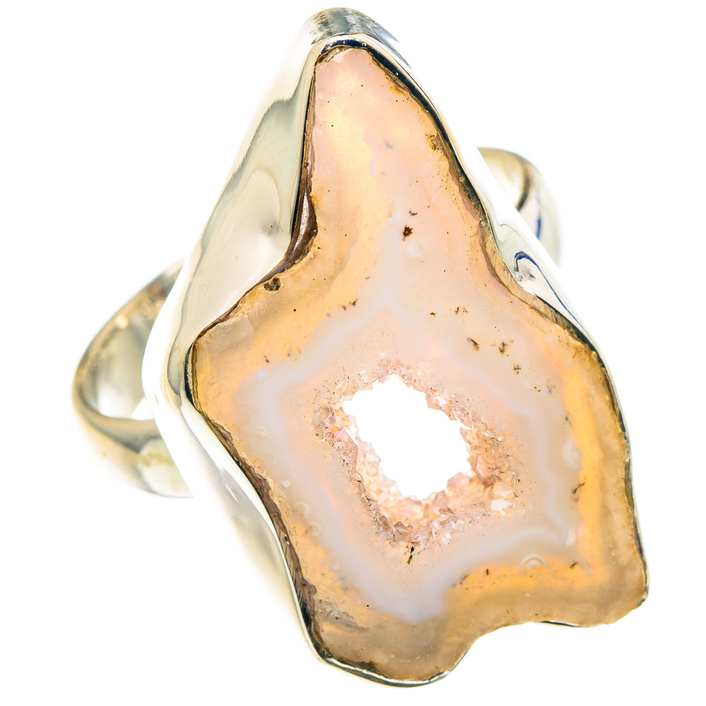 White Geode Slice Rings handcrafted by Anasilvercos - RING90577 - Photo 2