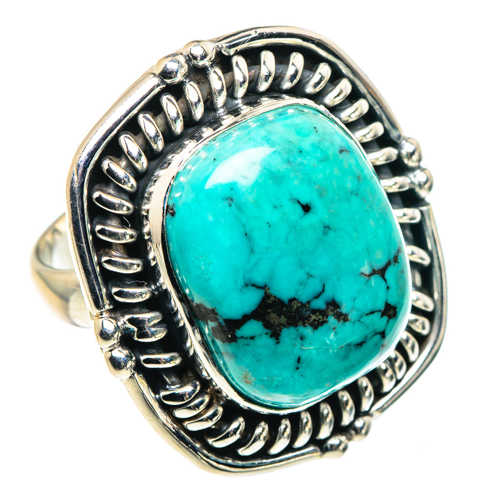Tibetan Turquosie Rings handcrafted by Anasilvercos - RING90597
