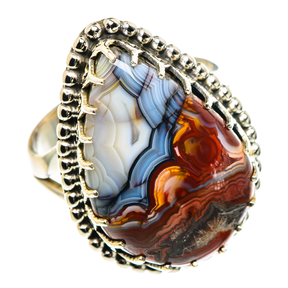 Crazy Lace Agate Rings handcrafted by Anasilvercos - RING90604
