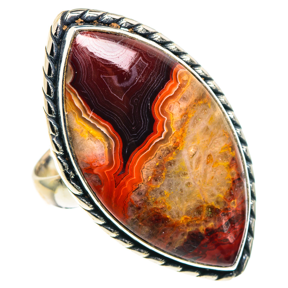 Crazy Lace Agate Rings handcrafted by Anasilvercos - RING90607