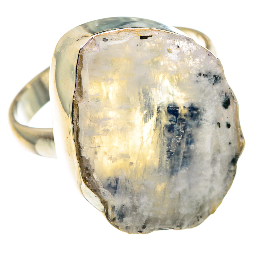 Rainbow Moonstone Rings handcrafted by Anasilvercos - RING90622