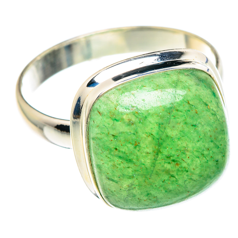 Green Aventurine Rings handcrafted by Anasilvercos - RING90628