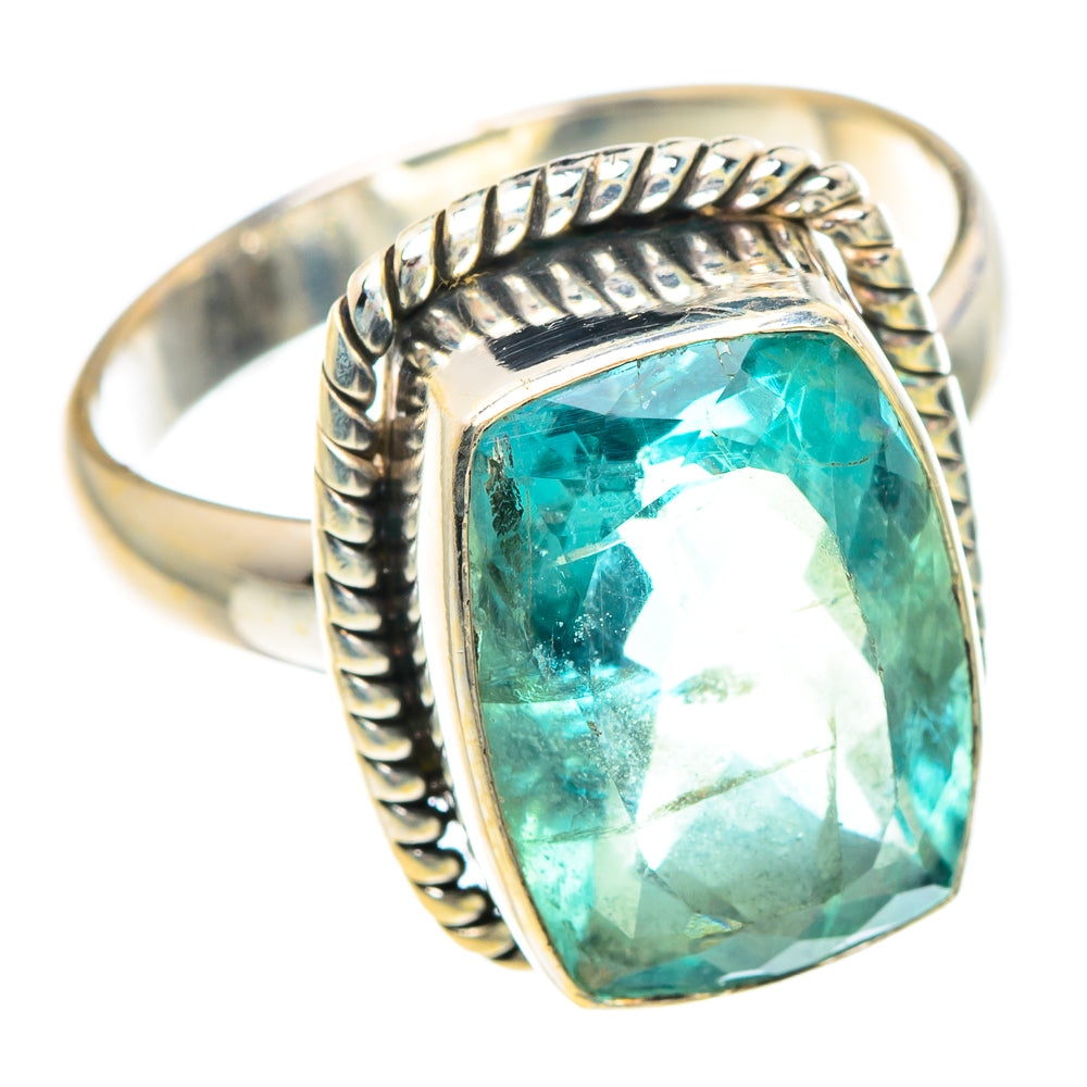 Green Fluorite Rings handcrafted by Anasilvercos - RING90629