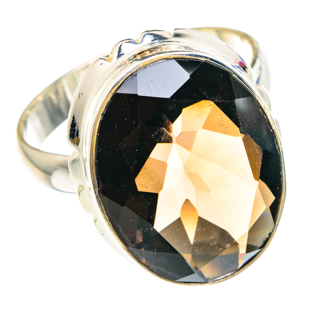 Smoky Quartz Rings handcrafted by Anasilvercos - RING90633