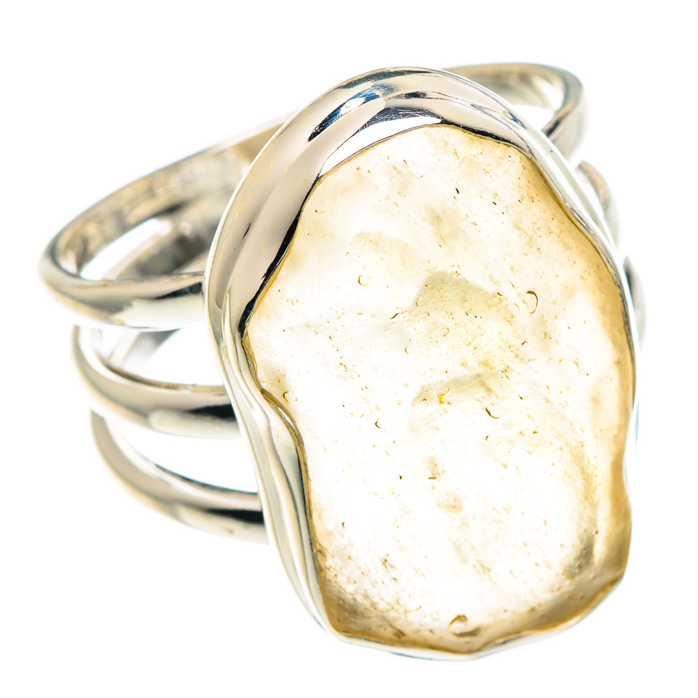 Libyan Desert Glass Rings handcrafted by Anasilvercos - RING90637