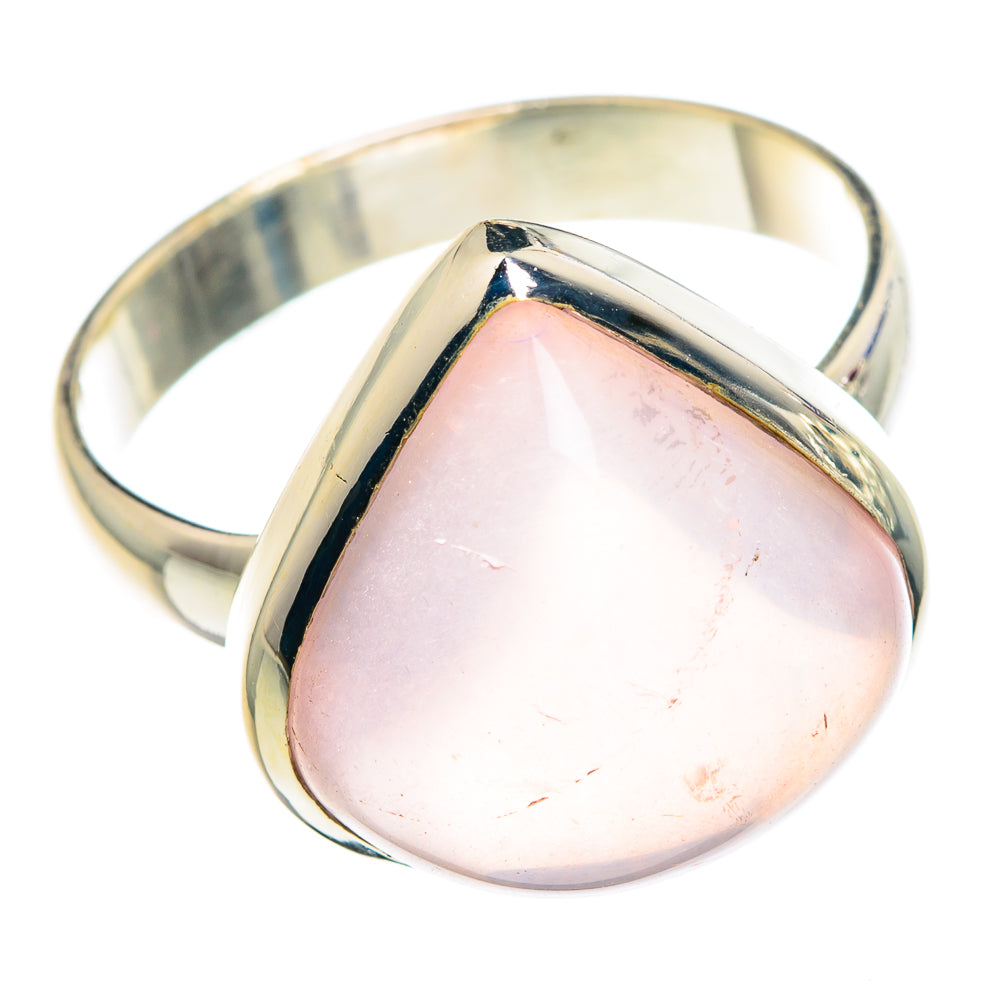 Rose Quartz Rings handcrafted by Anasilvercos - RING90642