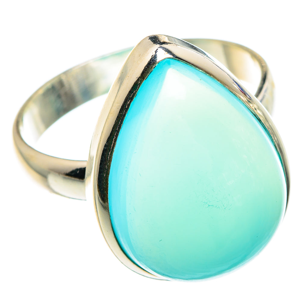 Aqua Chalcedony Rings handcrafted by Anasilvercos - RING90662