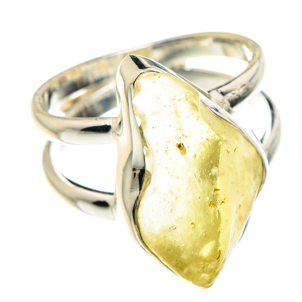 Libyan Desert Glass Rings handcrafted by Anasilvercos - RING90673