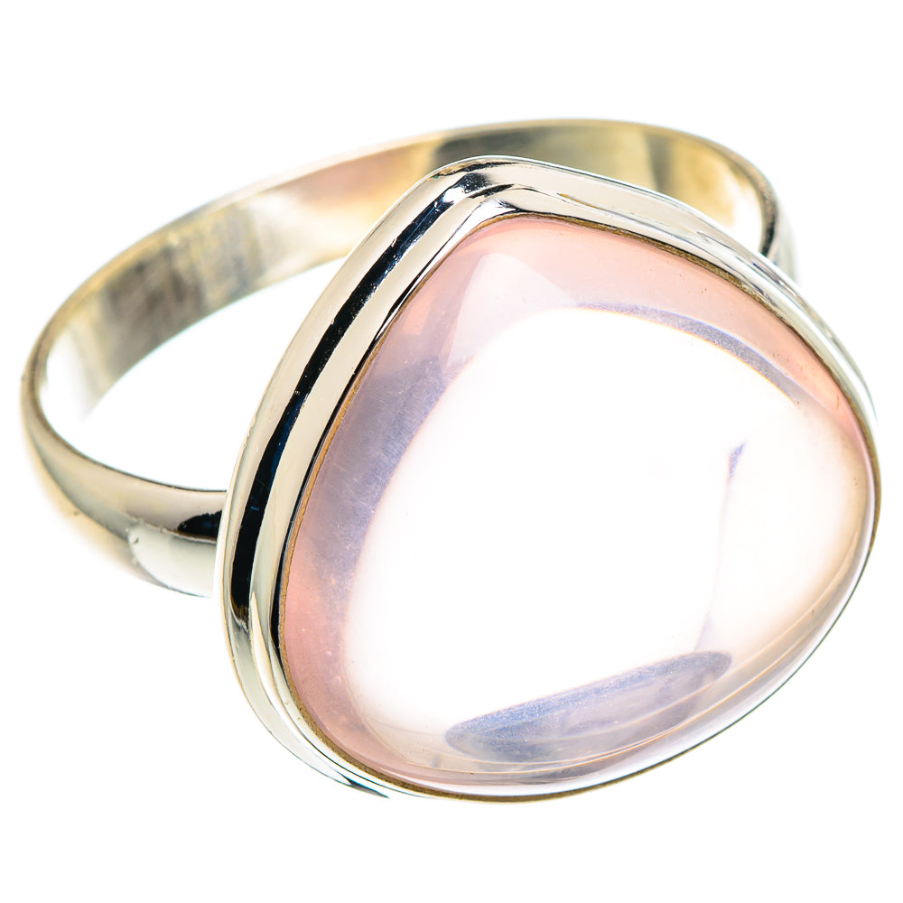 Rose Quartz Rings handcrafted by Anasilvercos - RING90675