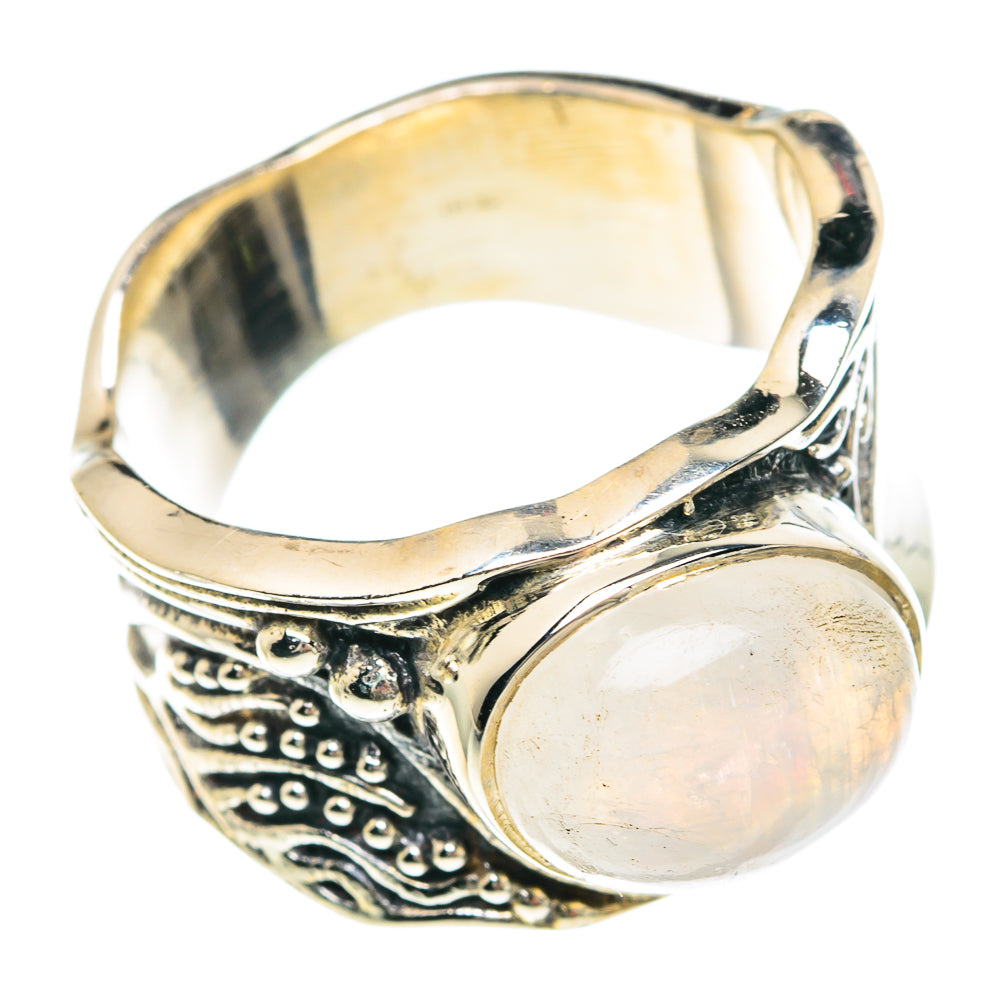 Rainbow Moonstone Rings handcrafted by Anasilvercos - RING90687 - Photo 2