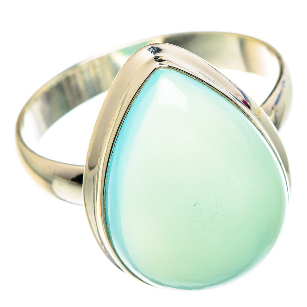 Aqua Chalcedony Rings handcrafted by Anasilvercos - RING90692
