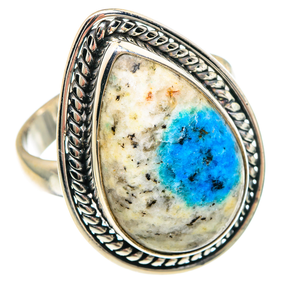 K2 Blue Azurite Rings handcrafted by Anasilvercos - RING90695