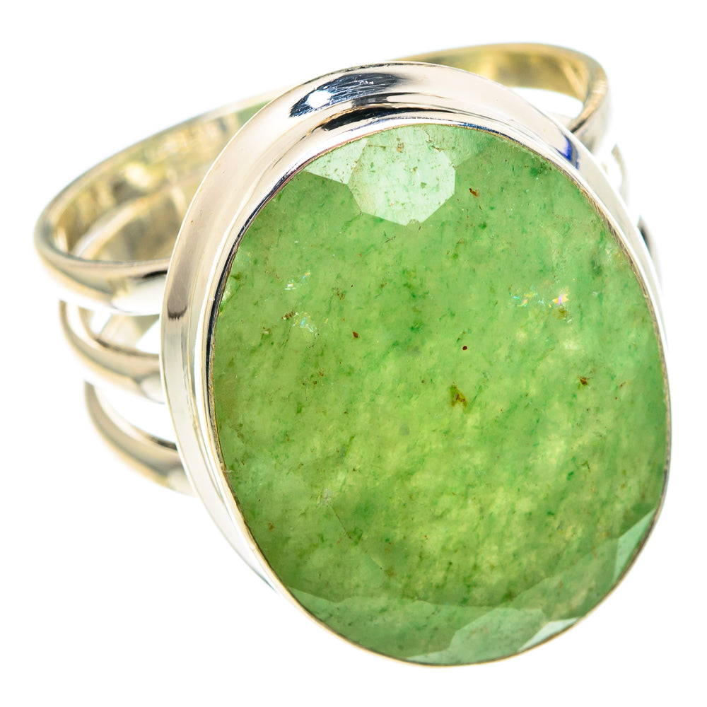 Green Aventurine Rings handcrafted by Anasilvercos - RING90697
