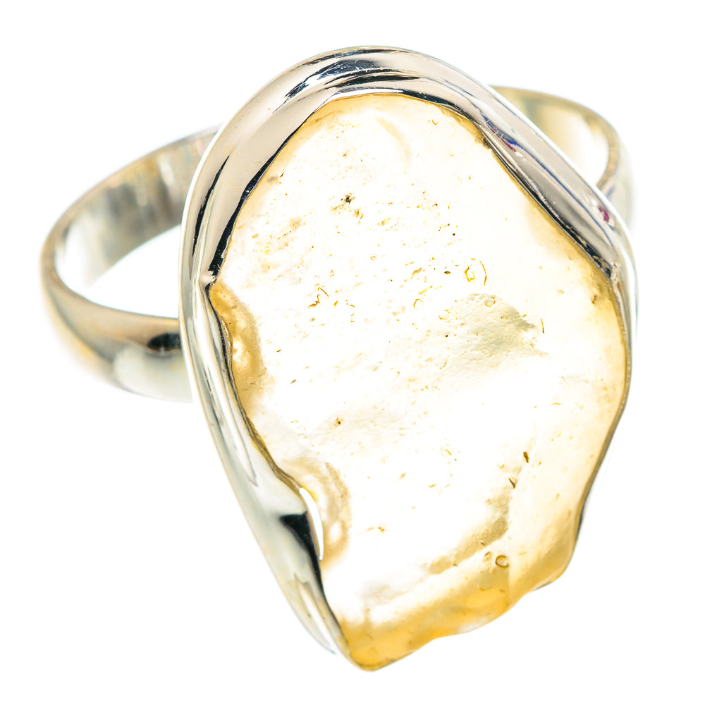 Libyan Desert Glass Rings handcrafted by Anasilvercos - RING90704 - Photo 2