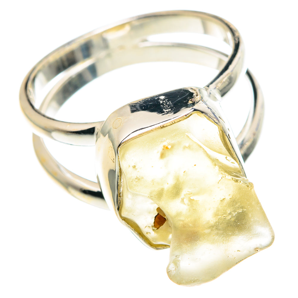 Libyan Desert Glass Rings handcrafted by Anasilvercos - RING90705 - Photo 2