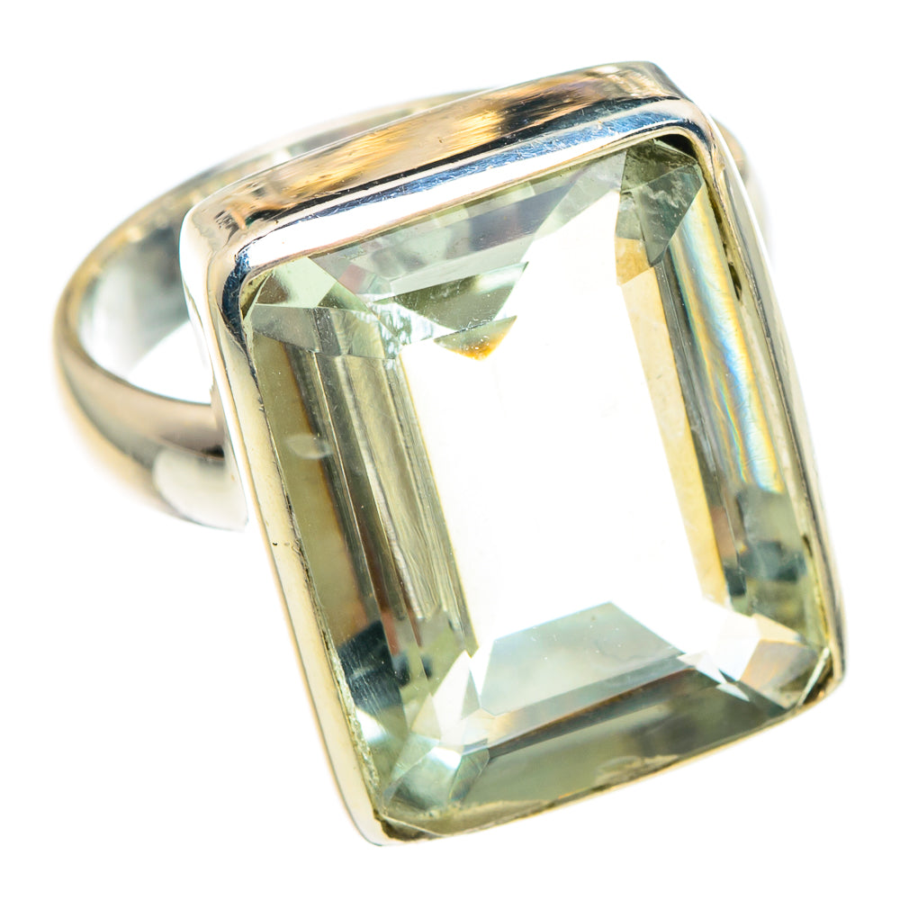Green Amethyst Rings handcrafted by Anasilvercos - RING90727