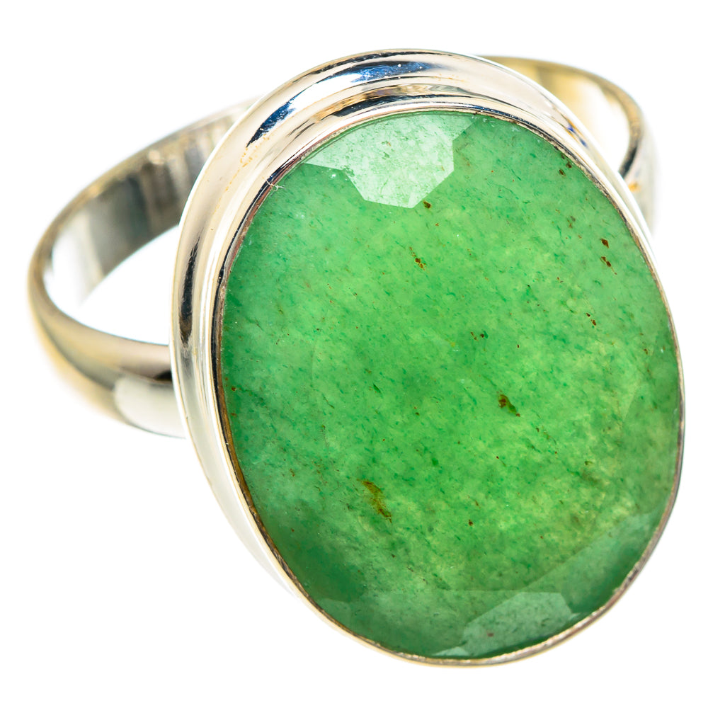 Green Aventurine Rings handcrafted by Anasilvercos - RING90729