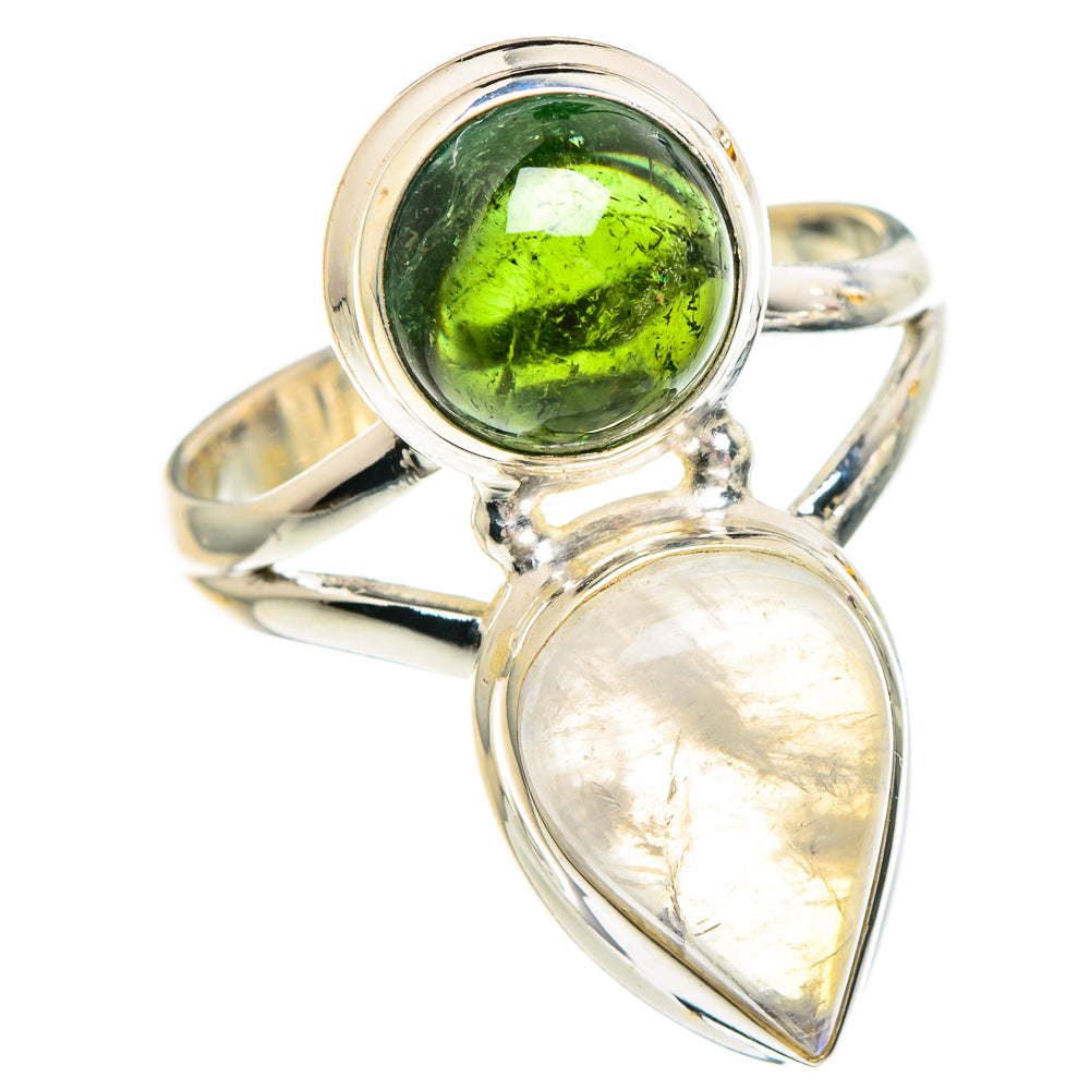 Rainbow Moonstone Rings handcrafted by Anasilvercos - RING90730