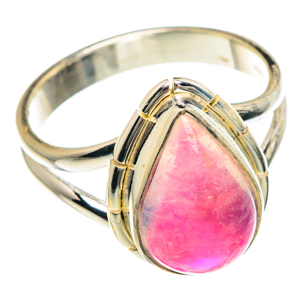 Pink Moonstone Rings handcrafted by Anasilvercos - RING90736