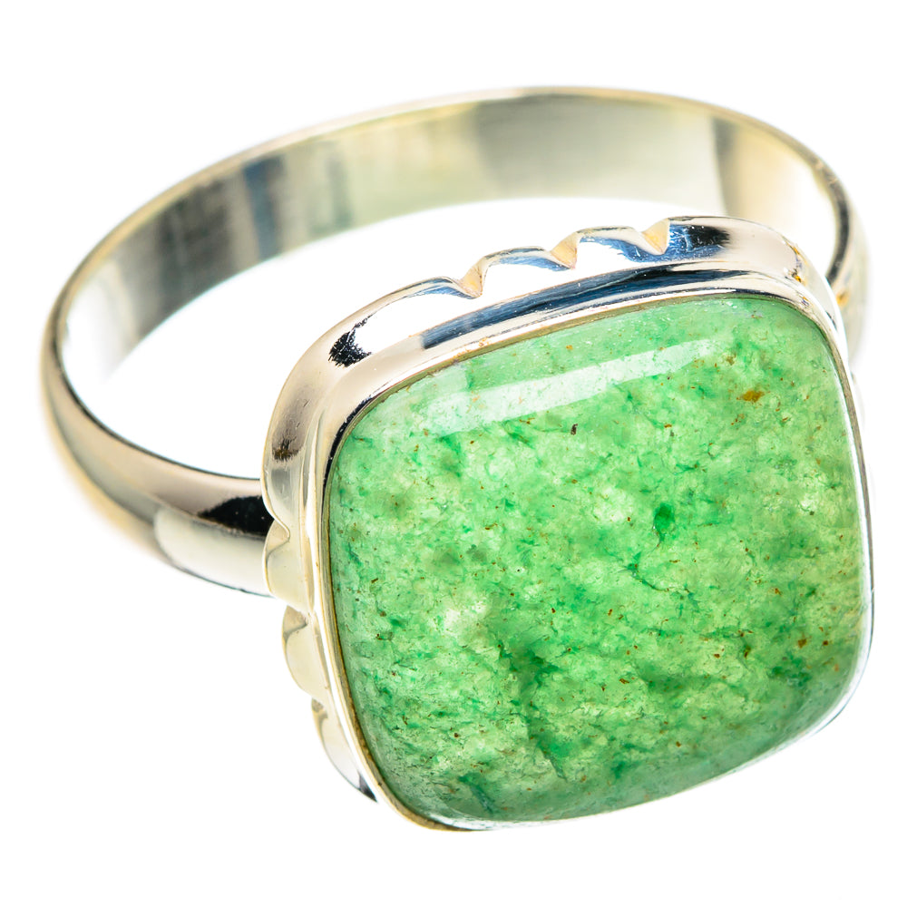 Green Aventurine Rings handcrafted by Anasilvercos - RING90757