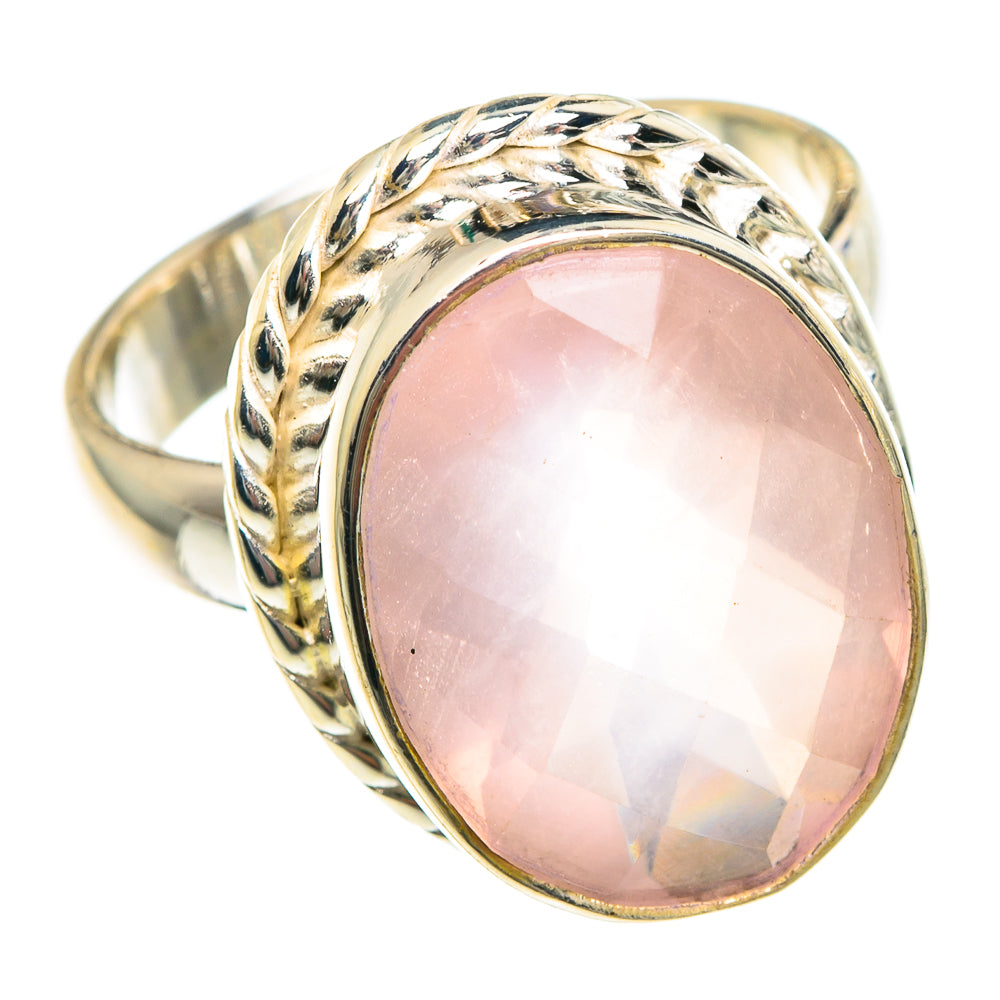 Rose Quartz Rings handcrafted by Anasilvercos - RING90763