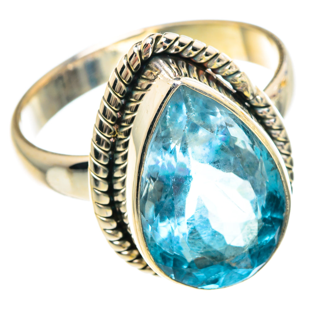 Blue Topaz Rings handcrafted by Anasilvercos - RING90777