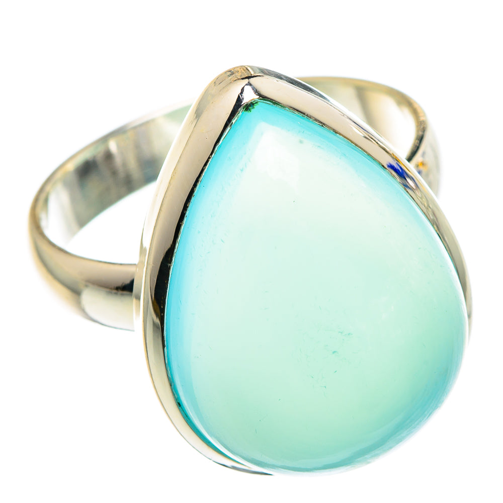 Aqua Chalcedony Rings handcrafted by Anasilvercos - RING90782