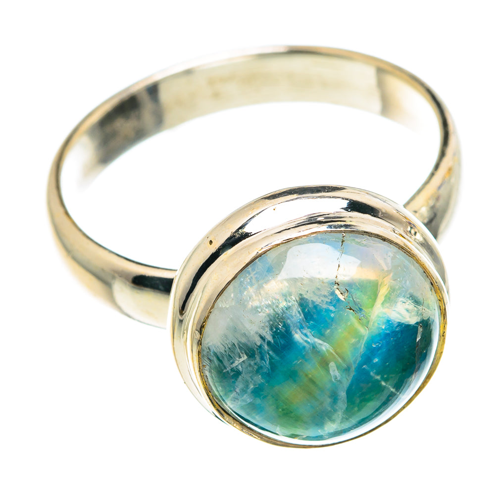 Rainbow Moonstone Rings handcrafted by Anasilvercos - RING90784
