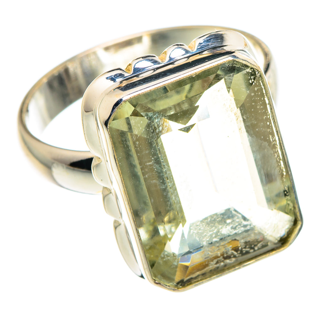 Green Amethyst Rings handcrafted by Anasilvercos - RING90786