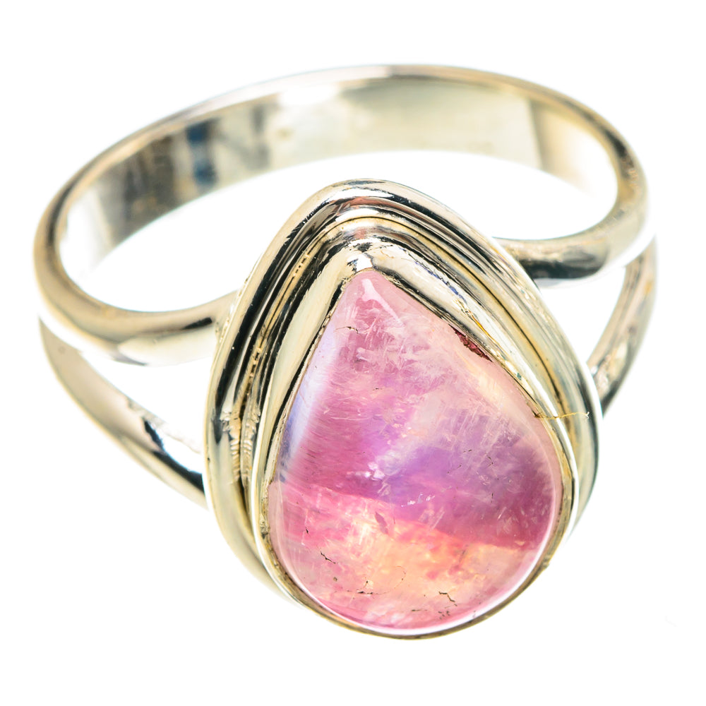Pink Moonstone Rings handcrafted by Anasilvercos - RING90791