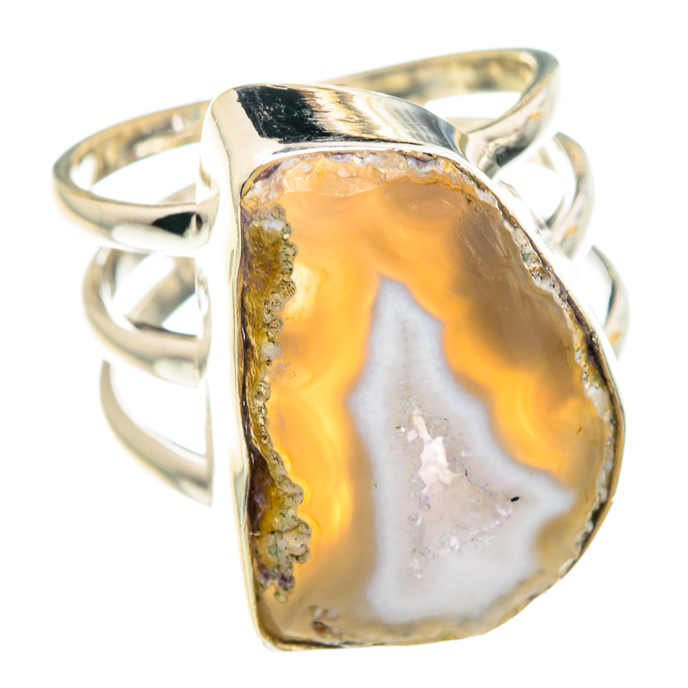 White Geode Slice Rings handcrafted by Anasilvercos - RING90801 - Photo 2