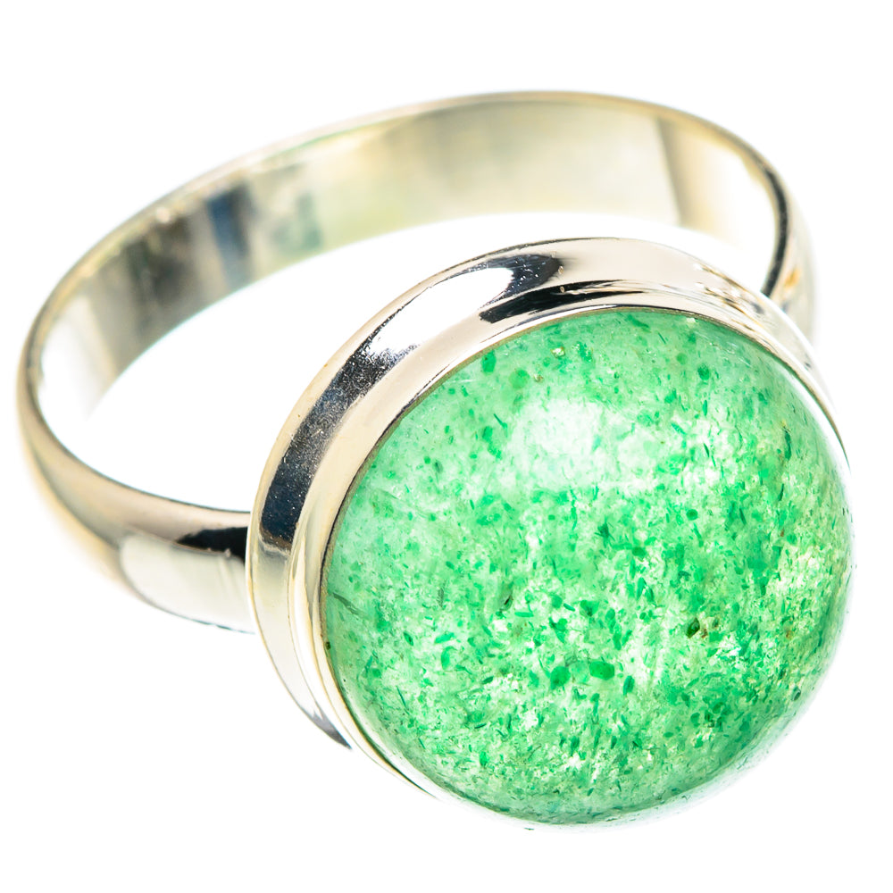 Green Aventurine Rings handcrafted by Anasilvercos - RING90812