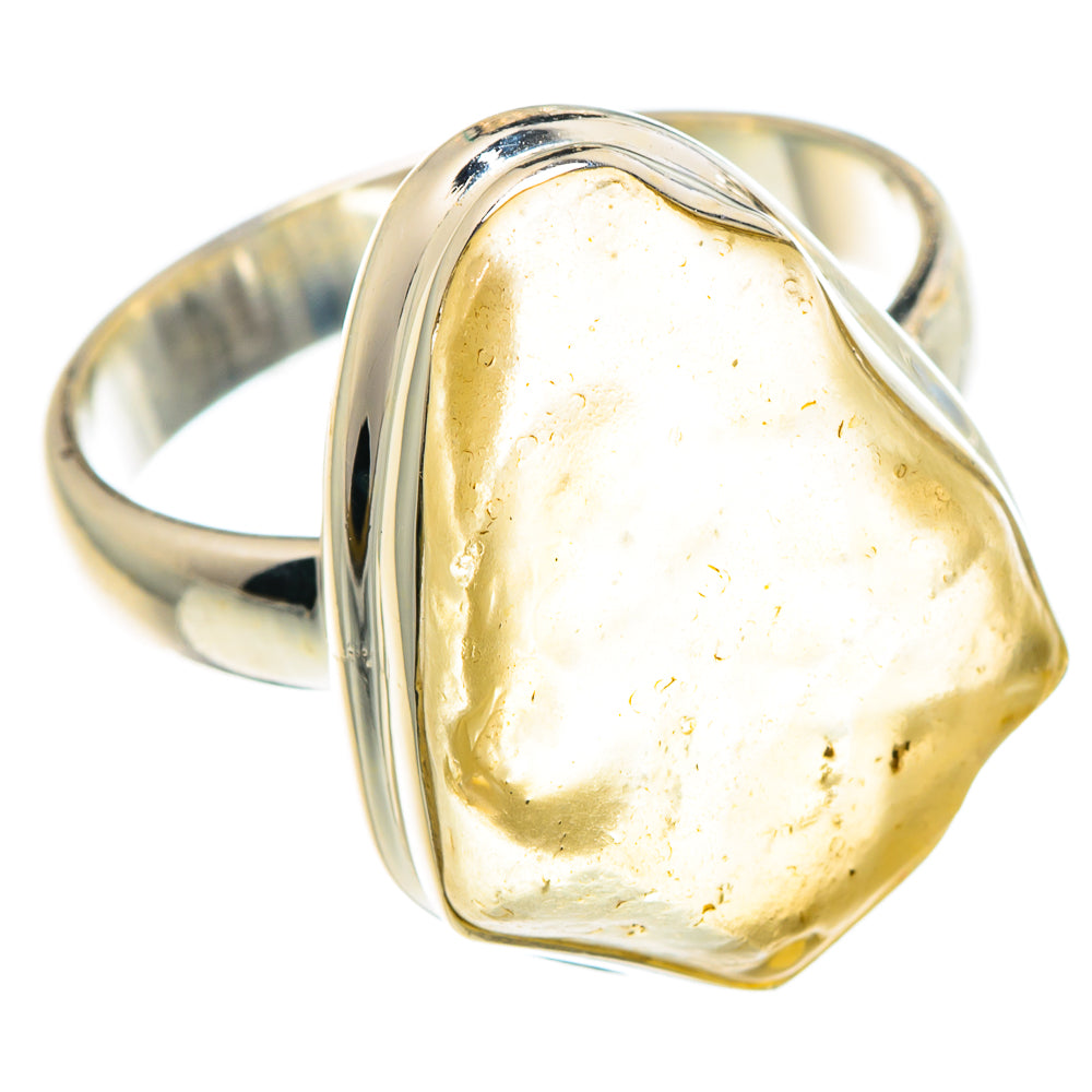 Libyan Desert Glass Rings handcrafted by Anasilvercos - RING90817 - Photo 2