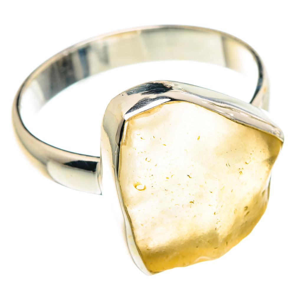 Libyan Desert Glass Rings handcrafted by Anasilvercos - RING90818 - Photo 2