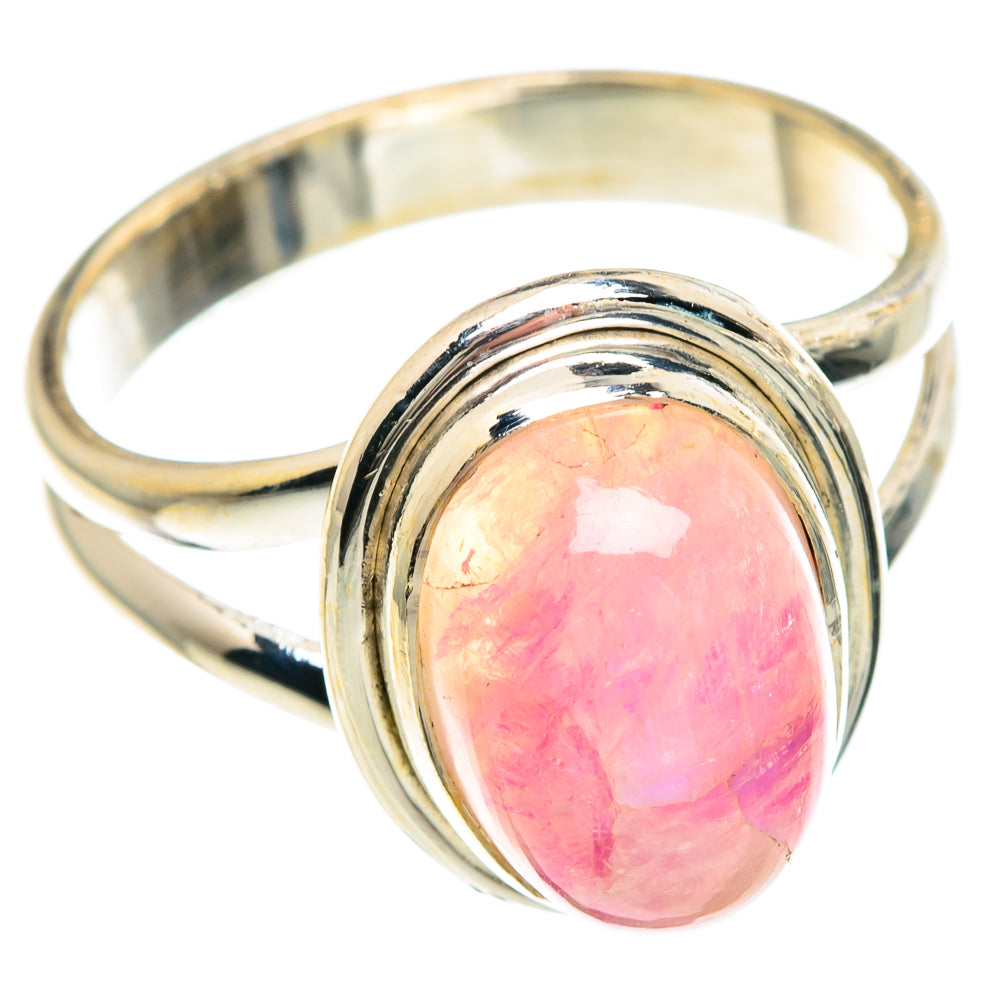 Pink Moonstone Rings handcrafted by Anasilvercos - RING90820