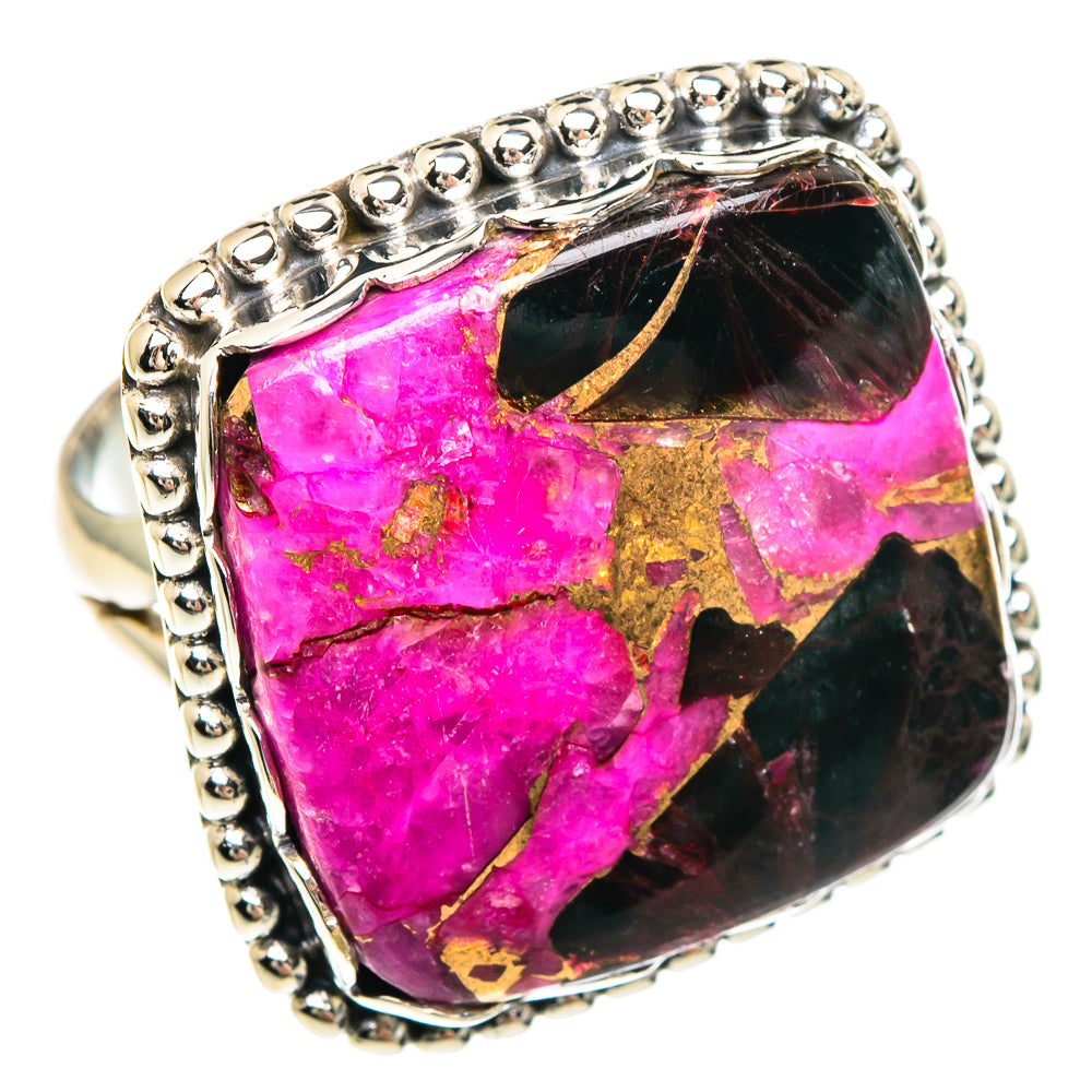 Purple Copper Composite Turquoise Rings handcrafted by Anasilvercos - RING90824
