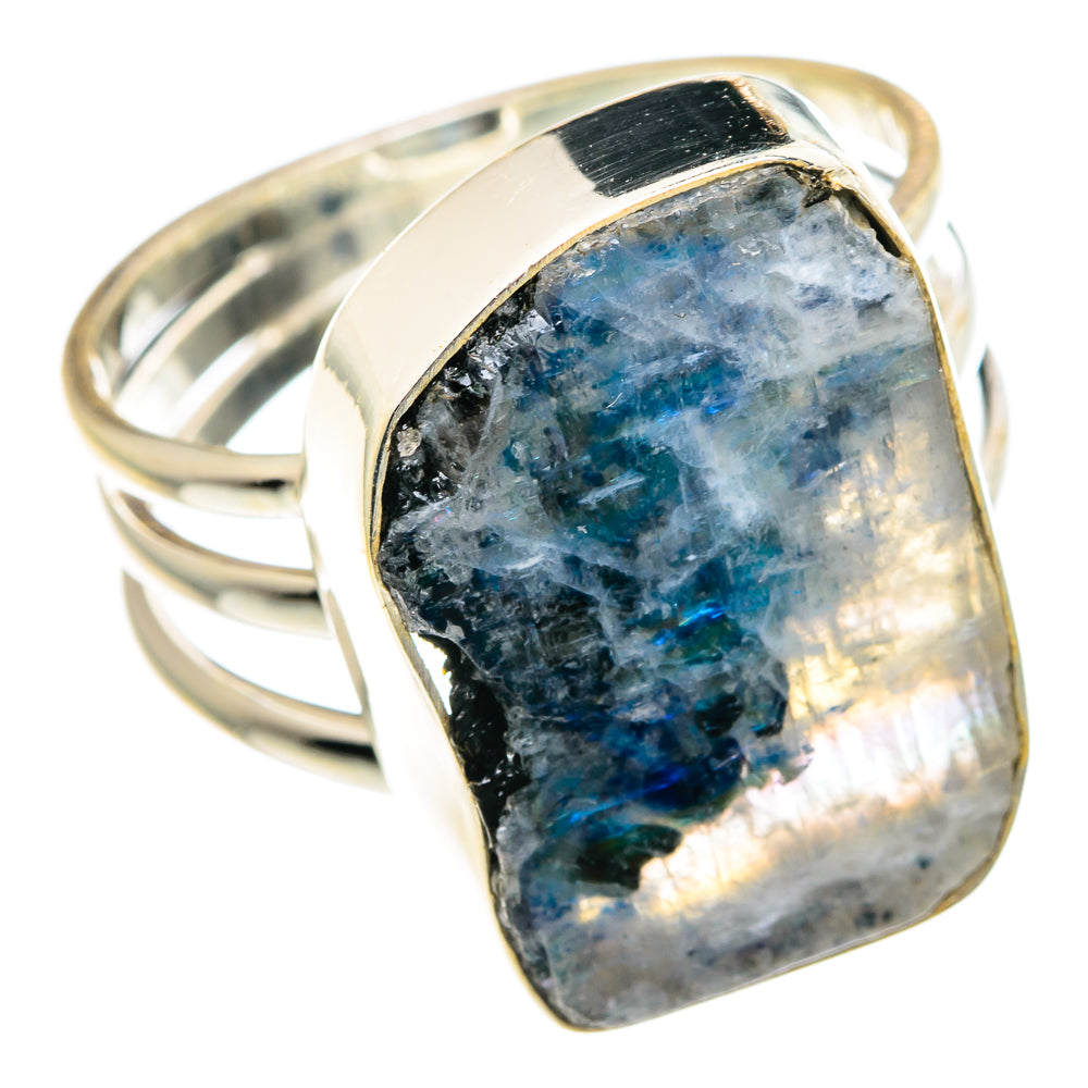 Rainbow Moonstone Rings handcrafted by Anasilvercos - RING90833
