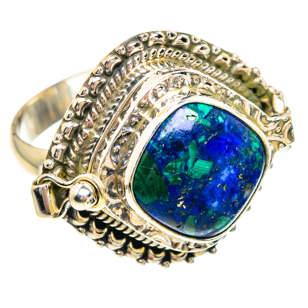 Azurite Malachite Rings handcrafted by Anasilvercos - RING90840