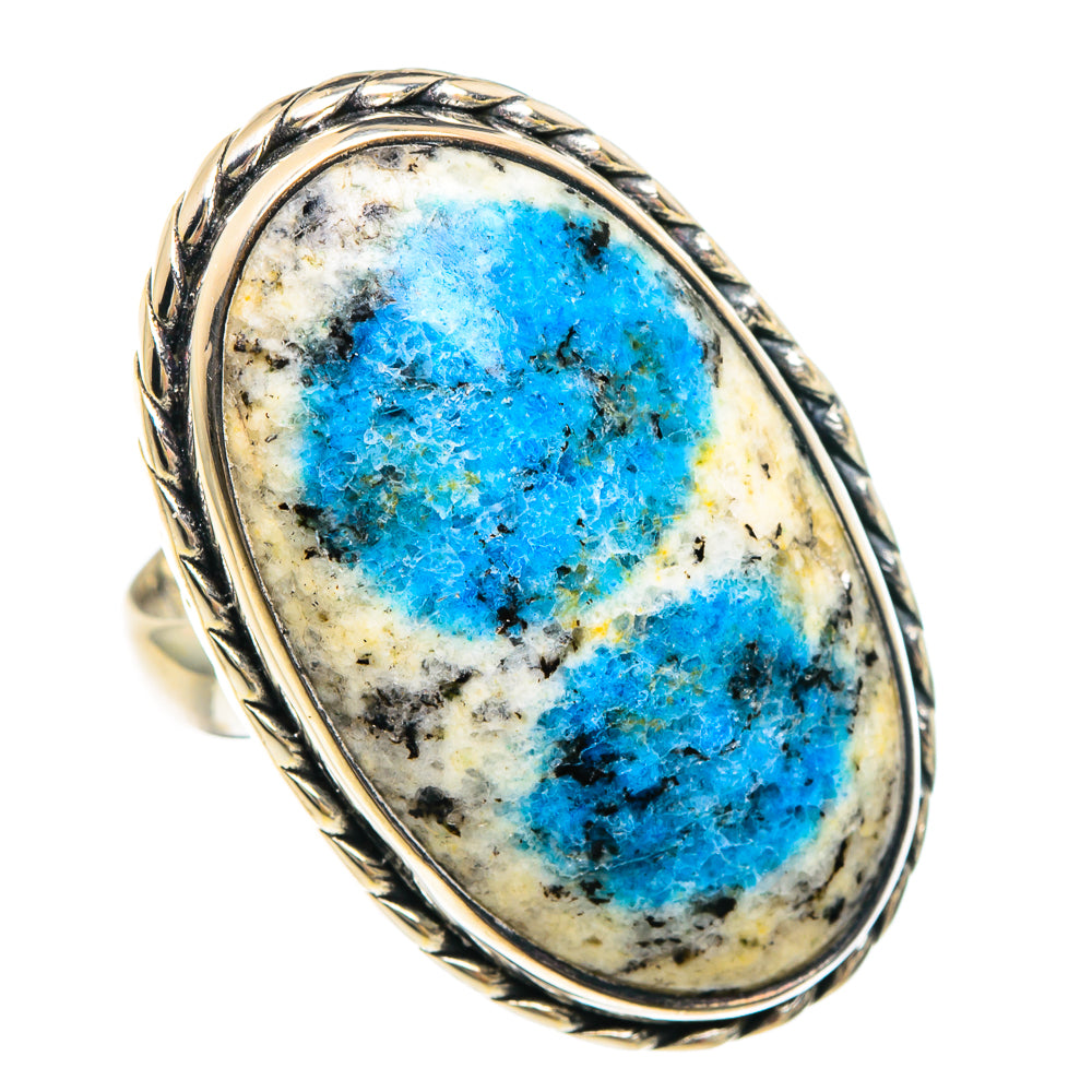 K2 Blue Azurite Rings handcrafted by Anasilvercos - RING90846