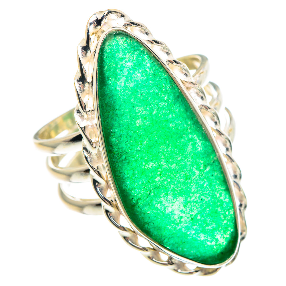 Green Aventurine Rings handcrafted by Anasilvercos - RING90862