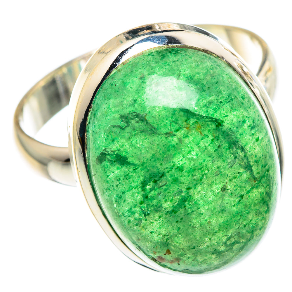 Green Aventurine Rings handcrafted by Anasilvercos - RING90863