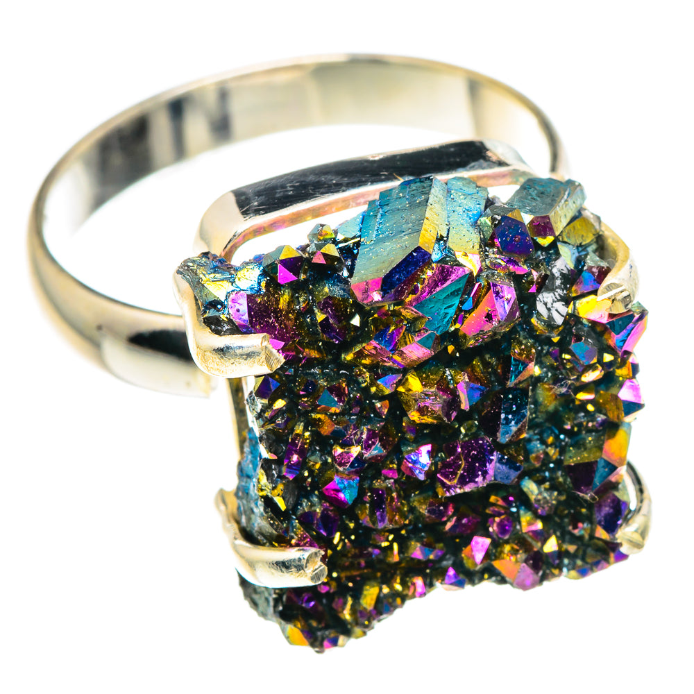 Titanium Sunshine Druzy Rings handcrafted by Anasilvercos - RING90897