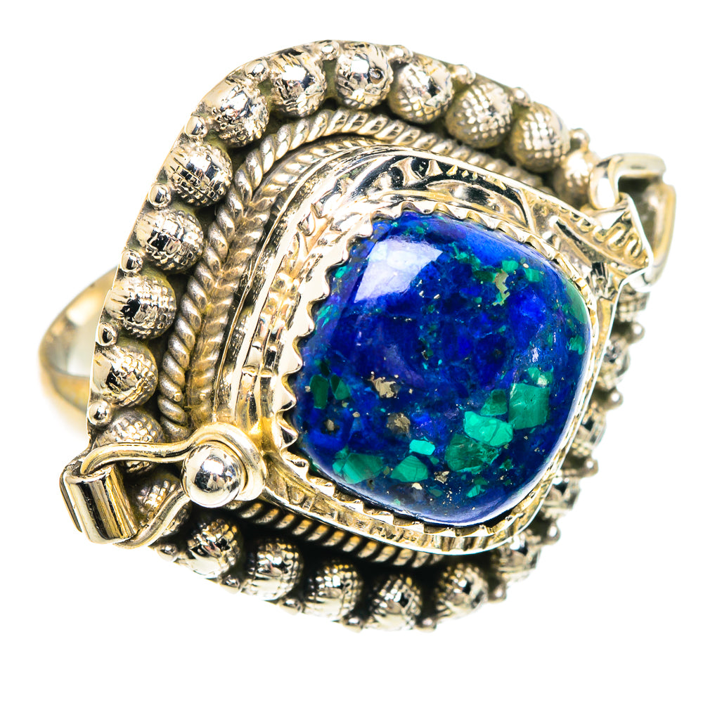 Azurite Malachite Rings handcrafted by Anasilvercos - RING90900
