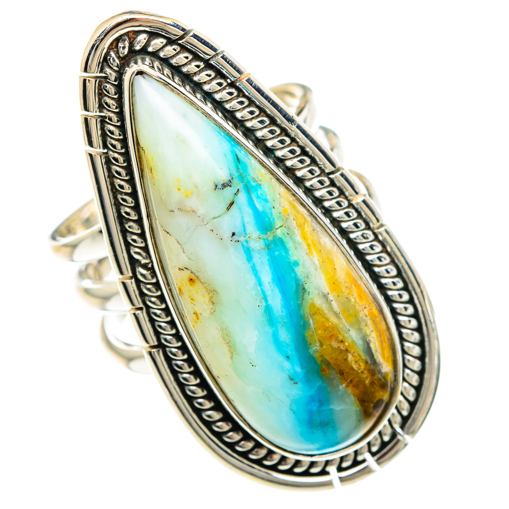 Peruvian Opal Rings handcrafted by Anasilvercos - RING90906